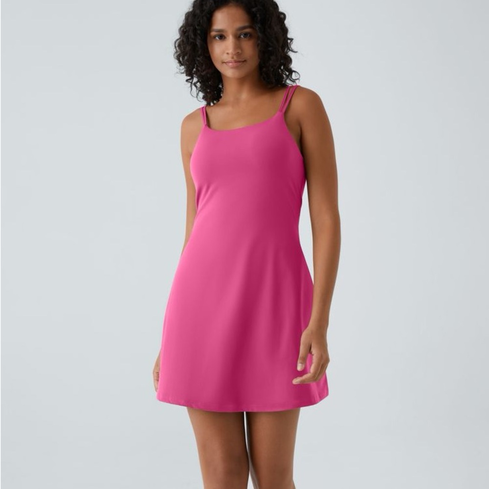 HALARA Softlyzero Plush Double Straps Twisted 2 Piece Pocket Active Dress